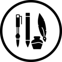 Unique Writing Equipment Vector Icon