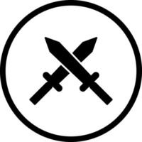 Unique Two Swords Vector Icon