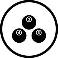 Unique Snooker Balls Vector Icon