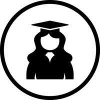 Unique Female Graduate Vector Icon