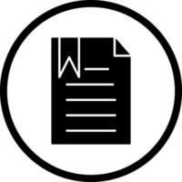 Unique Bookmarked Document Vector Icon