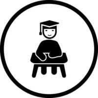 Unique Studying on Desk Vector Icon