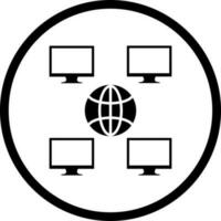 Unique Company Network Vector Icon