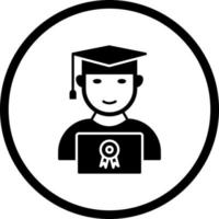 Unique Student Holding Degree Vector Icon