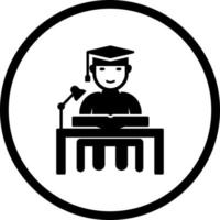 Unique Studying on Desk Vector Icon