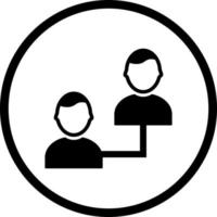 Unique Connected Profiles Vector Icon
