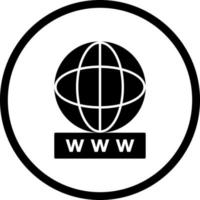 icono de vector de world wide web único