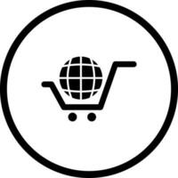 icono de vector de compras globales