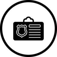 icono de vector de tarjeta de identificación