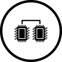 Processors Connected Vector Icon