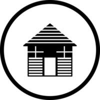 Wood Cabin Vector Icon