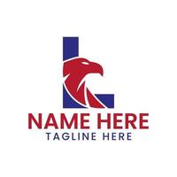 Letter L Eagle Logo Design Vector Template