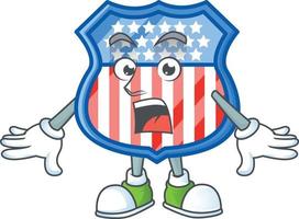 Shield badges USA icon design vector