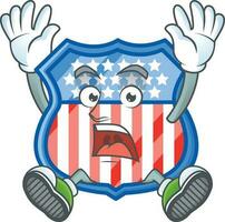 Shield badges USA icon design vector