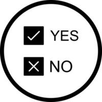 Yes No Option Vector Icon