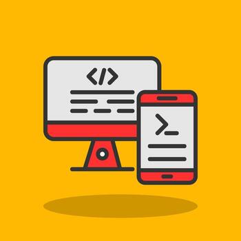 Code Terminal Vector Icon Design