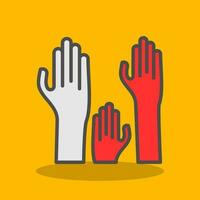 Hands Up Vector Icon Design