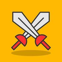 Swords Vector Icon Design