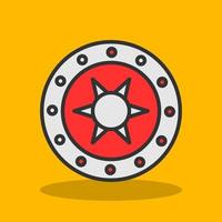 Steel Shield Vector Icon Design