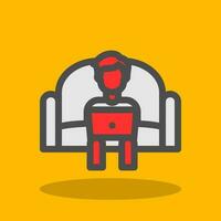 Working on Couch Vector Icon Design