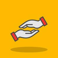 Helping Hand Vector Icon Design