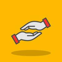 Helping Hand Vector Icon Design