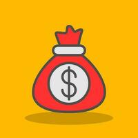 Money Bag Vector Icon Design