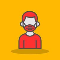 Man Wearing Mask Vector Icon Design