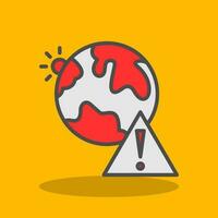 Earth Danger Vector Icon Design