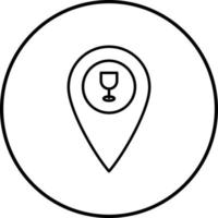 Unique Bar Location Vector Icon