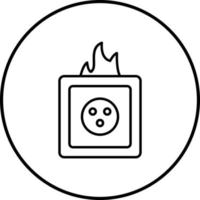 Unique Fire in Socket Vector Icon