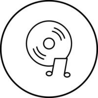 icono de vector de cd de música única