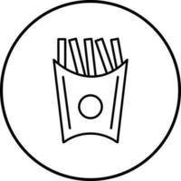 icono de vector de papas fritas único