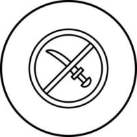 No Weapons Vector Icon