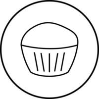 icono de vector de muffin de chocolate