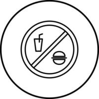 No Food or Drinks Vector Icon