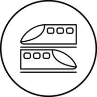 icono de vector de trenes