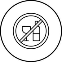 No Drinking Vector Icon