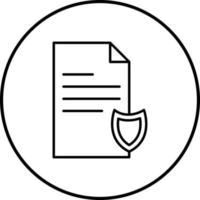 icono de vector de documento privado