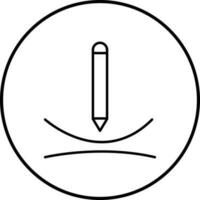 Dibujar icono de vector de curva