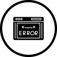 icono de vector de código de error