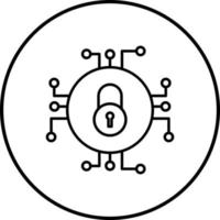 icono de vector de seguridad de datos único