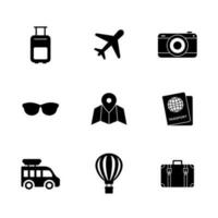 Traveling icon set vector design templates