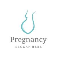 Abstract Logo design of mother or pregnant woman or baby. Logos for clinics, pharmacies and hospitals. vector