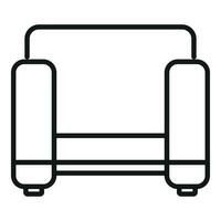 Room armchair icon outline vector. Interior sofa vector