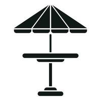 Lounge table umbrella icon simple vector. Room furniture vector