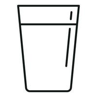 vitamina re Leche vaso icono contorno vector. comida nutrición vector