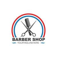 Barbero tienda icono logo vector icono