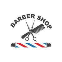 Barbero tienda icono logo vector icono