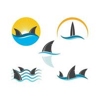 shark fin icon vector illustration